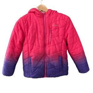 Eddie Bauer Reversible Deer Harbor Hooded Jacket - Pink Purple Ombre - M 10/12